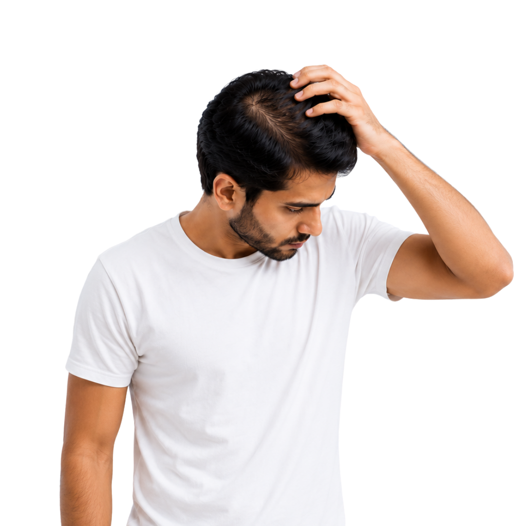 Thinning at crown or sides